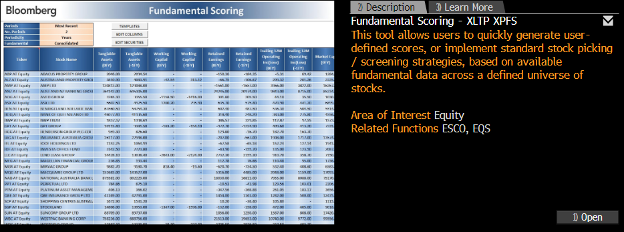 Bloomberg Scoring