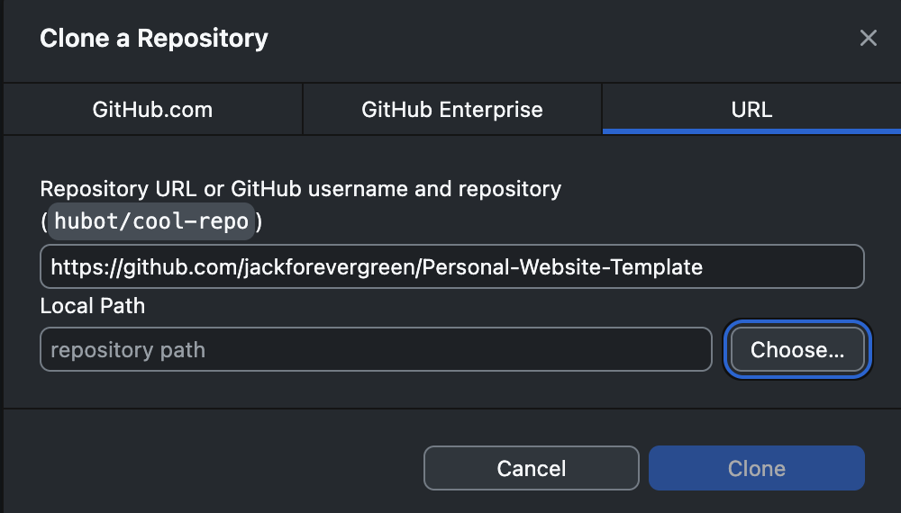 Clone repository in GitHub Desktop